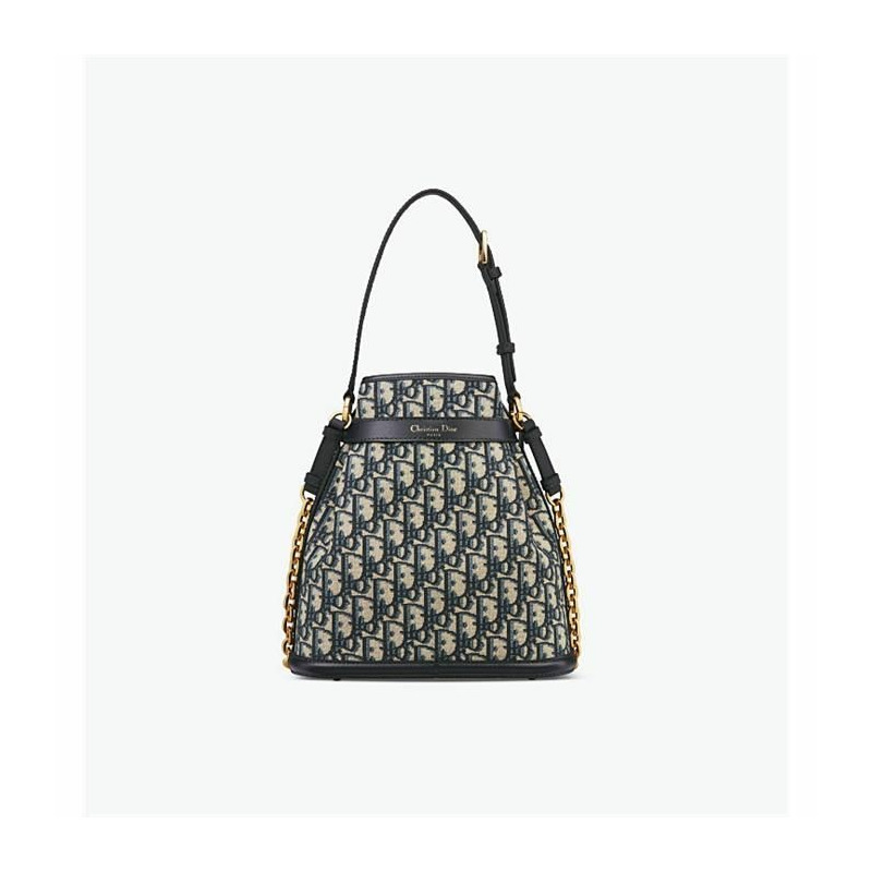 DIOR C'est 中藍色斜紋提花 M2271UTZQ_M928-2