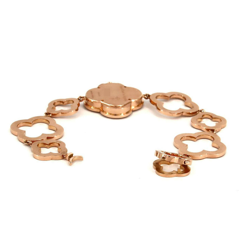 Van Cleef & Arpels 梵克雅寶 Alhambra PG D 手鍊 2365149 VCARN5KC00 PG/RG 石英腕錶-6