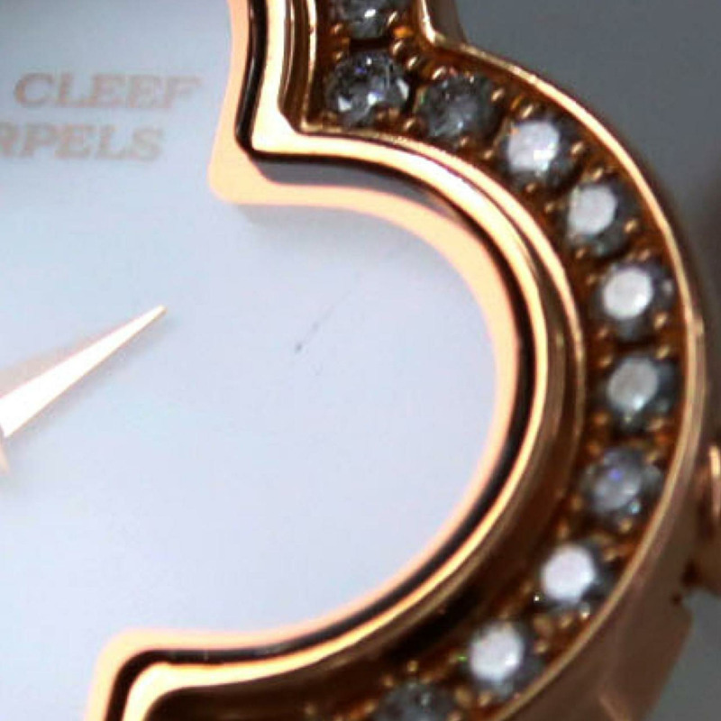 Van Cleef & Arpels 梵克雅寶 Alhambra PG D 手鍊 2365149 VCARN5KC00 PG/RG 石英腕錶-7
