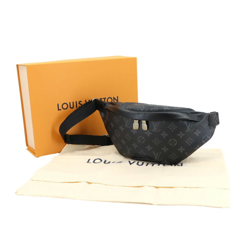 路易威登 Monogram Eclipse Discovery Bumbag PM 腰包,黑色和灰色 (M46035),帶 RFID 功能-1