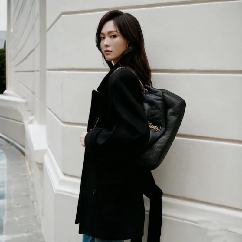 🎉新品好折扣✨Saint Laurent 777399 YSL 大款 Calypso 粒面小羊皮包 黑色-3