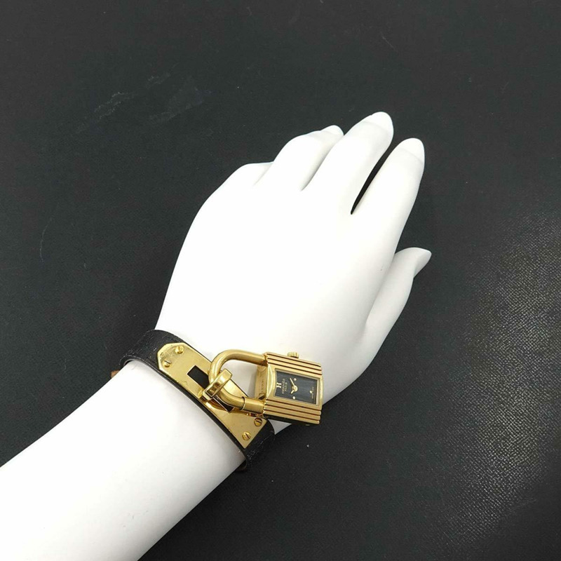 愛馬仕 Kelly 女士腕錶,黑色石英錶盤,附 Cadena 錶帶-2