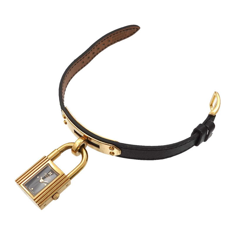 愛馬仕 Kelly 女士腕錶,黑色石英錶盤,附 Cadena 錶帶-3