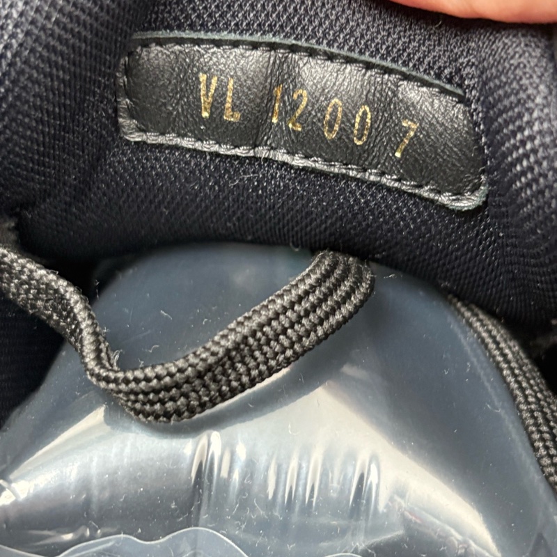 二手 LV 路易威登 黑色皮面老花厚底trainer板鞋  41碼-3