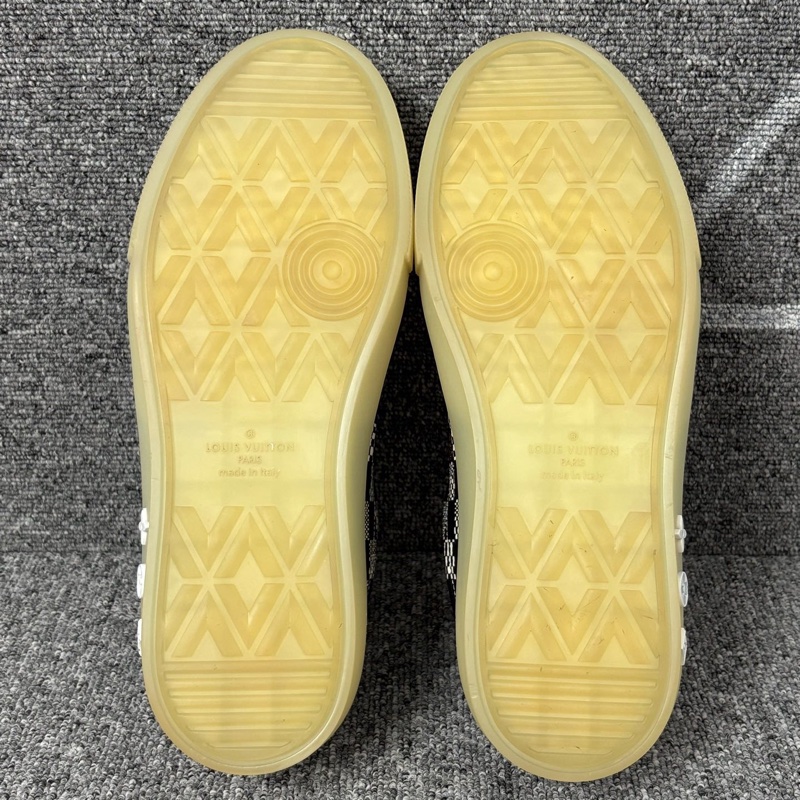 LV 黑白皮面棋盘格板鞋41.5码-7