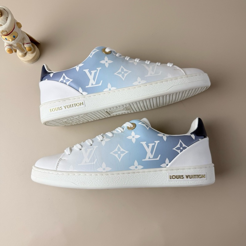 LV/路易威登 白藍滿印老花休閒鞋 36碼 99新 品相完美 滿印設計-4