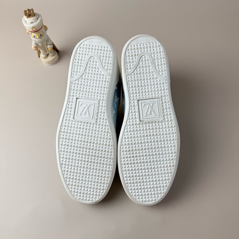 LV/路易威登 白藍滿印老花休閒鞋 36碼 99新 品相完美 滿印設計-6