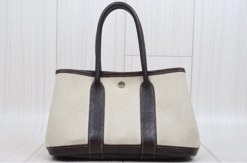 「JL精品代購」9新 Hermes 愛馬仕 Garden Party Neo 23 黑白熊貓 Mini花園 帆布-2