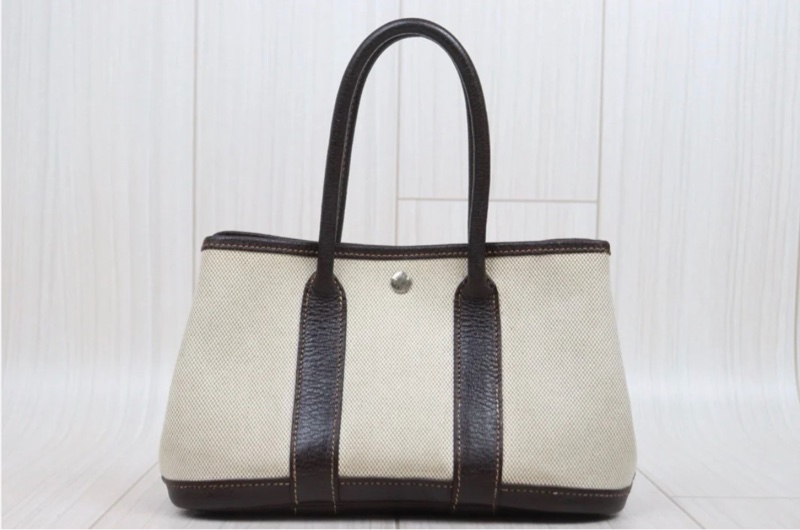 「JL精品代購」9新 Hermes 愛馬仕 Garden Party Neo 23 黑白熊貓 Mini花園 帆布-3