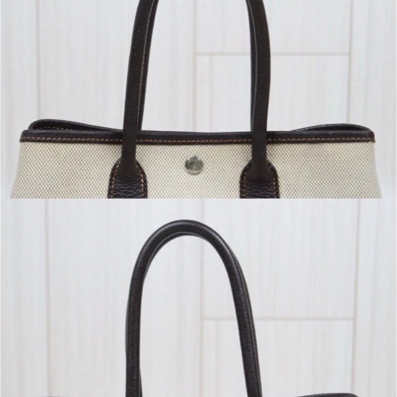 「JL精品代購」9新 Hermes 愛馬仕 Garden Party Neo 23 黑白熊貓 Mini花園 帆布-5