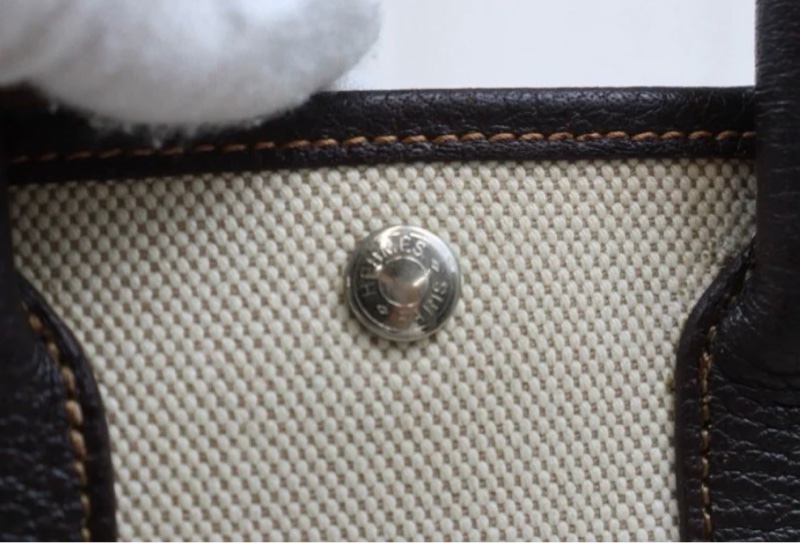 「JL精品代購」9新 Hermes 愛馬仕 Garden Party Neo 23 黑白熊貓 Mini花園 帆布-9