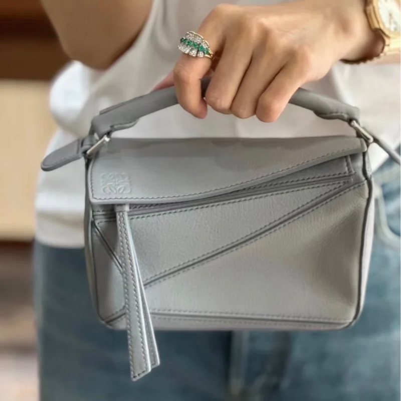 ✨ Loewe mini puzzle 珍珠灰🐚 全套 98新🆕-0