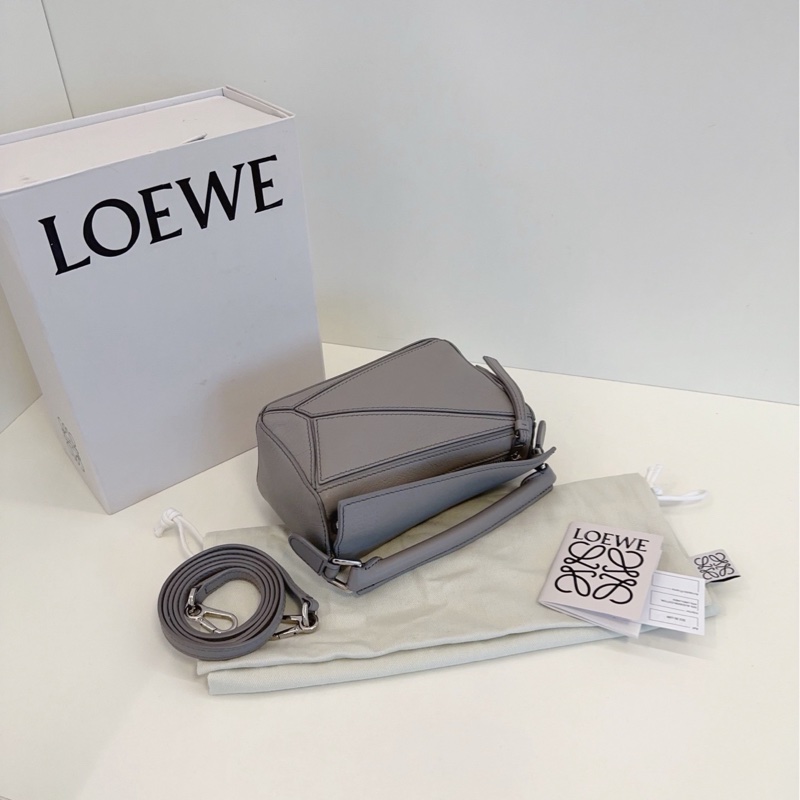 ✨ Loewe mini puzzle 珍珠灰🐚 全套 98新🆕-5