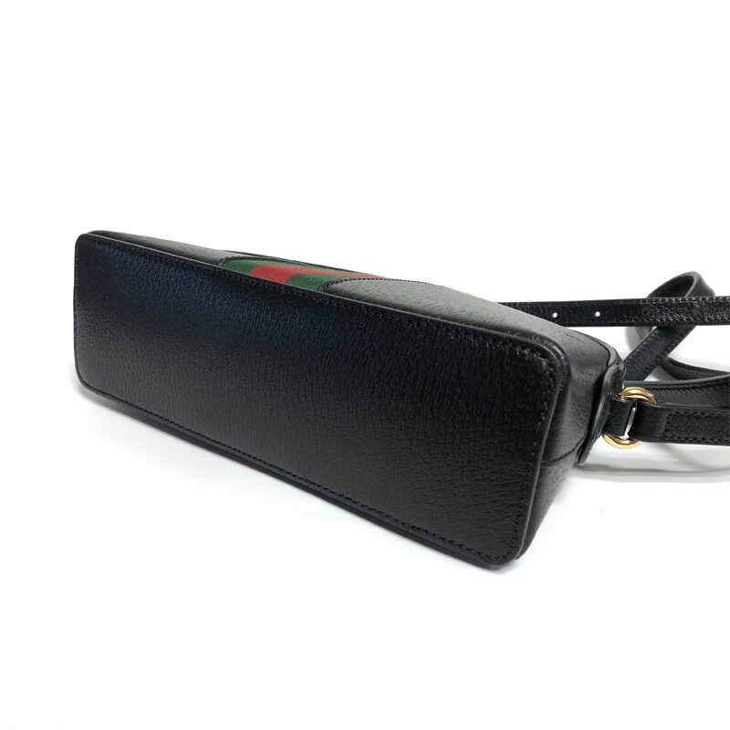 GUCCI Ophidia 黑色皮革小號肩背包 499621 1060-8