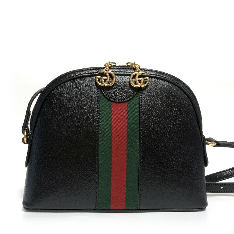 GUCCI Ophidia 黑色皮革小號肩背包 499621 1060-12