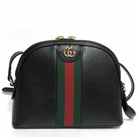 GUCCI Ophidia 黑色皮革小號肩背包 499621 1060