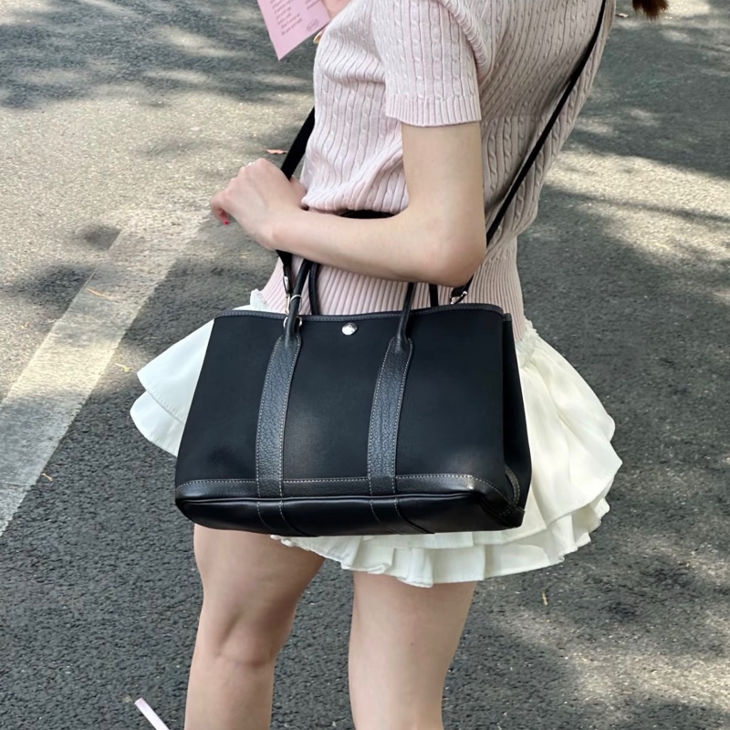 「JL精品代購」9新 Hermes 愛馬仕 黑花園30 （有肩背帶）-1