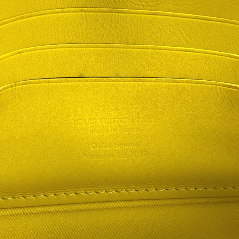 路易威登 M53554 Monogram Empreinte Pochette Volga 第二包鏈條手拿包 Taurillon 皮革男士黃色如新-8