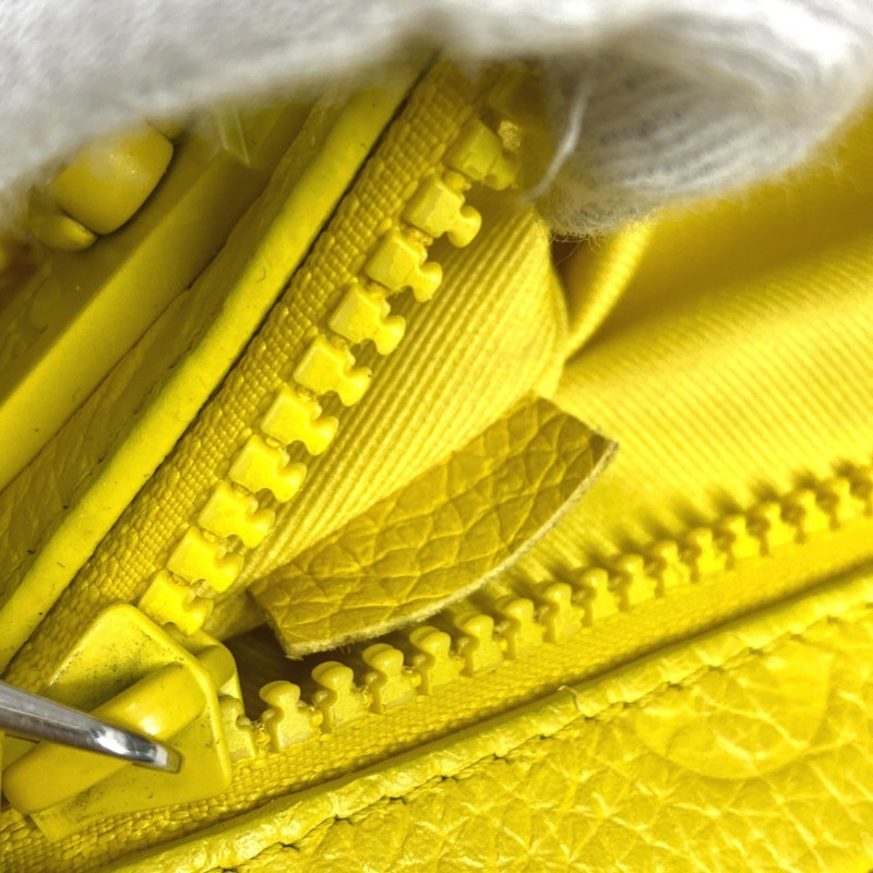 路易威登 M53554 Monogram Empreinte Pochette Volga 第二包鏈條手拿包 Taurillon 皮革男士黃色如新-13