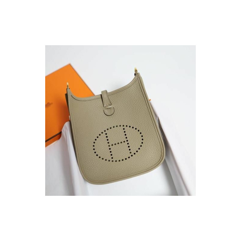 HERMES Mini Evelyne TPM 2024 米色 Marfa 金色五金印章-1