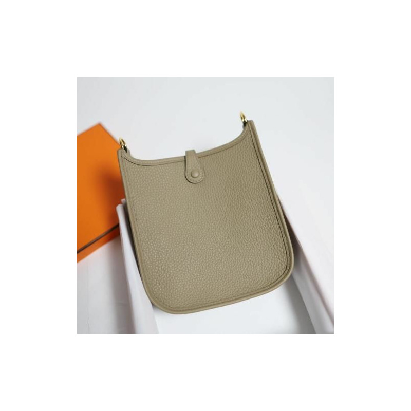 HERMES Mini Evelyne TPM 2024 米色 Marfa 金色五金印章-2