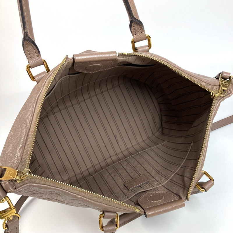 路易威登 M42325 Monogram Empreinte Motherine MM 手提包 2WAY 肩背/斜背包 女士皮革 米黃色-12