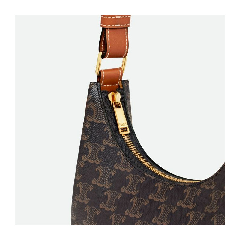 CELINE Triomphe 帆布小牛皮 棕褐色 193952BZJ.04LU-2