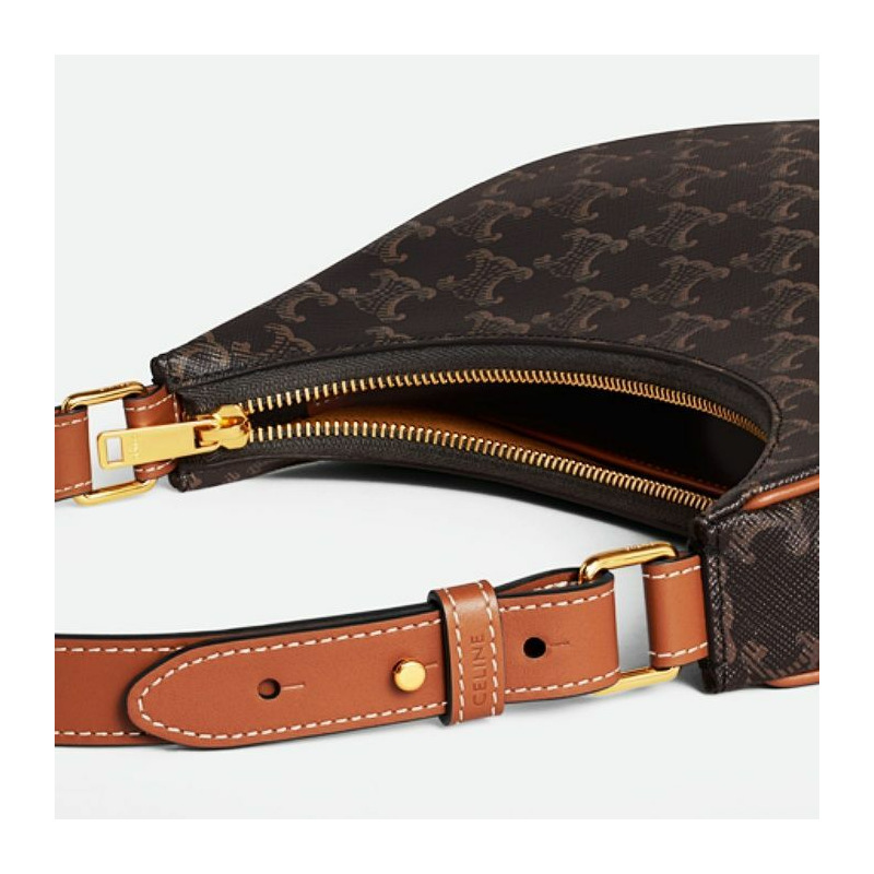 CELINE Triomphe 帆布小牛皮 棕褐色 193952BZJ.04LU-3