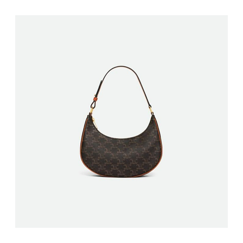 CELINE Triomphe 帆布小牛皮 棕褐色 193952BZJ.04LU-9