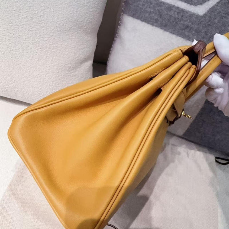 🌈Hermes🧡Birkin 25🧡2S芝麻色金扣🌟98.5新🌟Swift皮🌟有盒🧡愛馬仕🌟-4