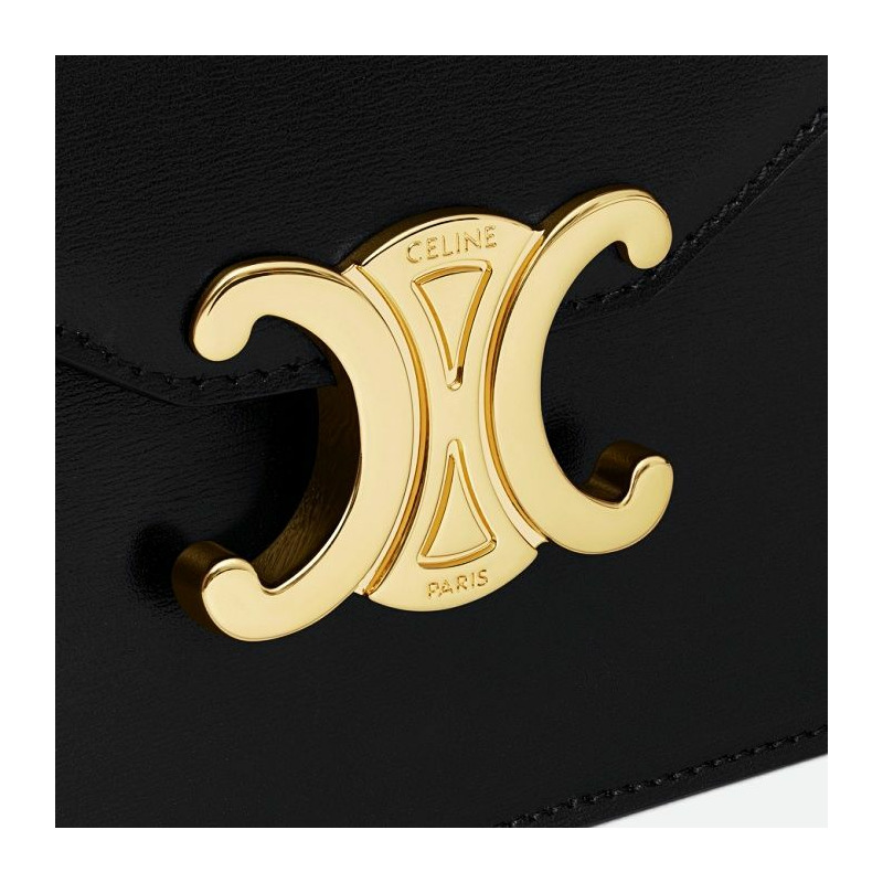 CELINE Margo 鏈條錢包 亮面小牛皮 黑色 10L033DPV38NO-9