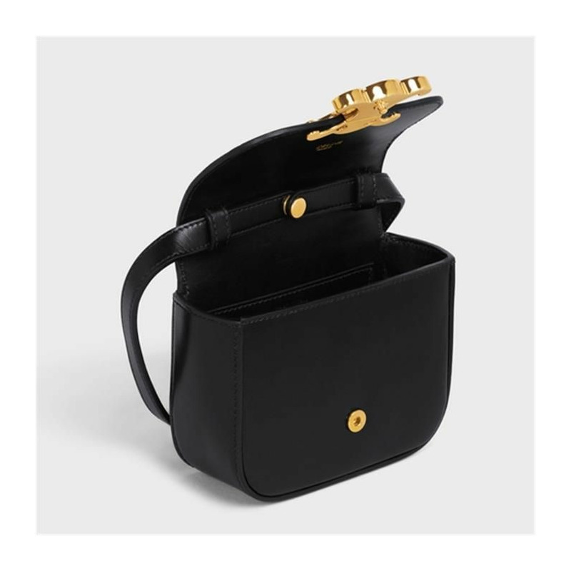 CELINE Mini Claude 亮面小牛皮黑 10I513DPV 38NO-8