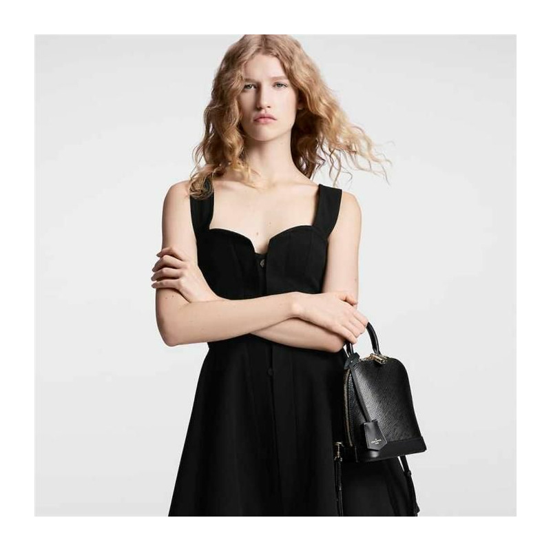 LOUIS VUITTON Alma 背包 Epi 黑色 M25103-13