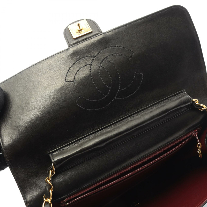 香奈兒 (CHANEL) Matelasse 羊皮單肩包，黑色，二手，女士款-5