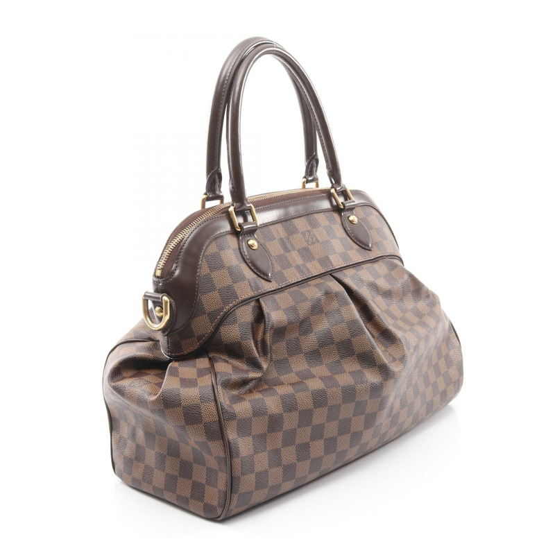 路易威登 Trevi GM Damier Ebene 手提包 N51998 PVC塗層帆布皮革棕色二手女士-1