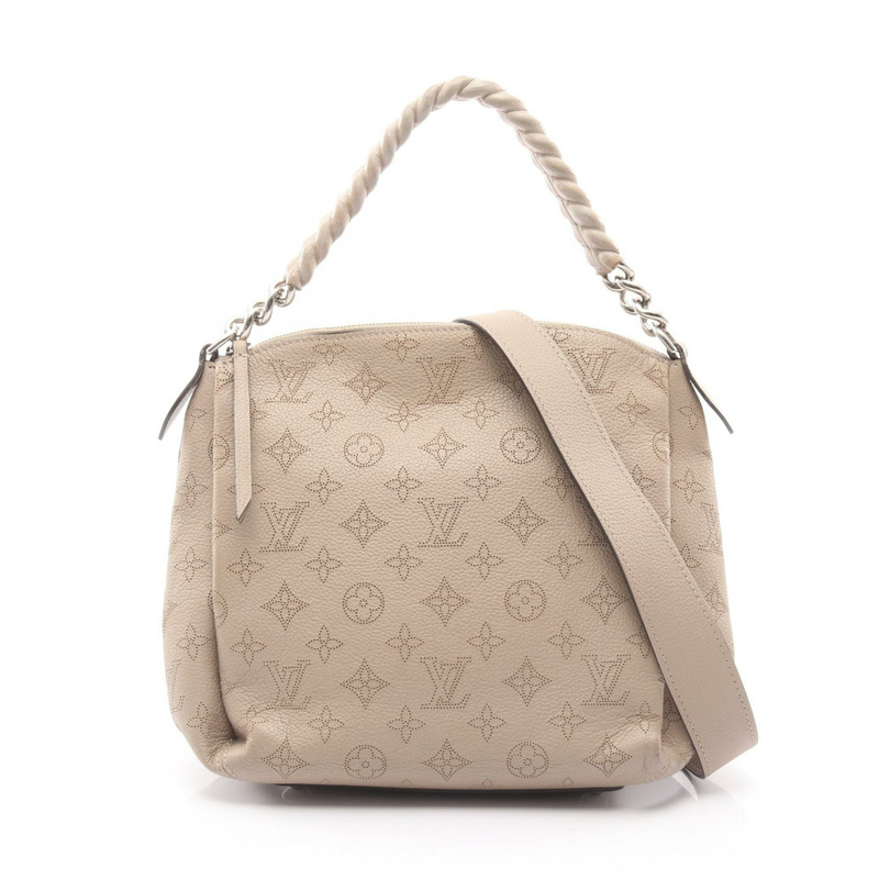 路易威登 Babylon ChainBB Mahina Galet 手提包 M51224 皮革 米色 米色 二手 女式-0