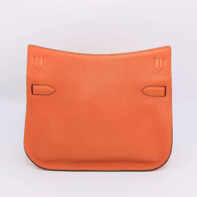 HERMES 橙色銀扣吉普賽28肩背斜背包 8*22*12 98新配件塵袋-6