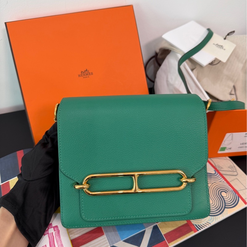 Hermes Roulis mini U4 絲絨綠 豬鼻子-2
