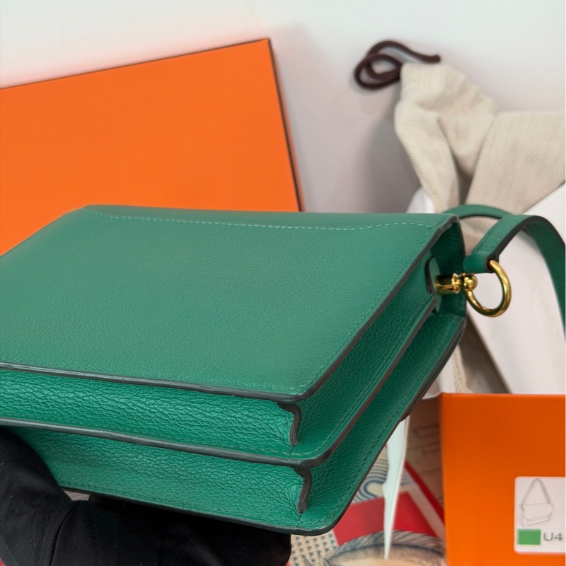 Hermes Roulis mini U4 絲絨綠 豬鼻子-8