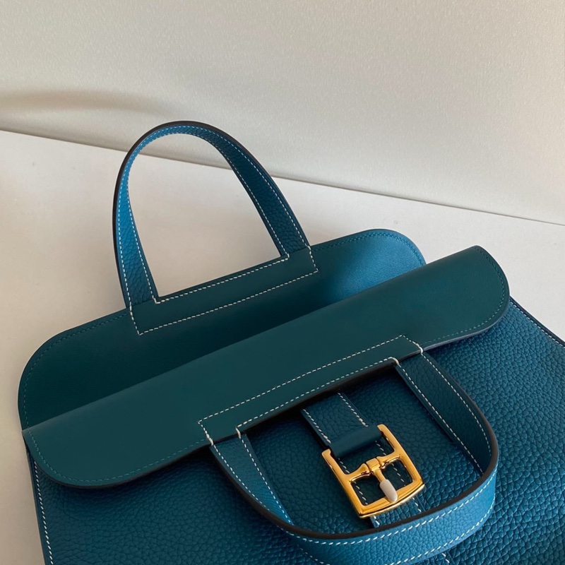 🌈Hermes💚Halzan 31💚W0海峽綠金扣🌈全新未使用🌈TC皮🌟愛馬仕🌟-1