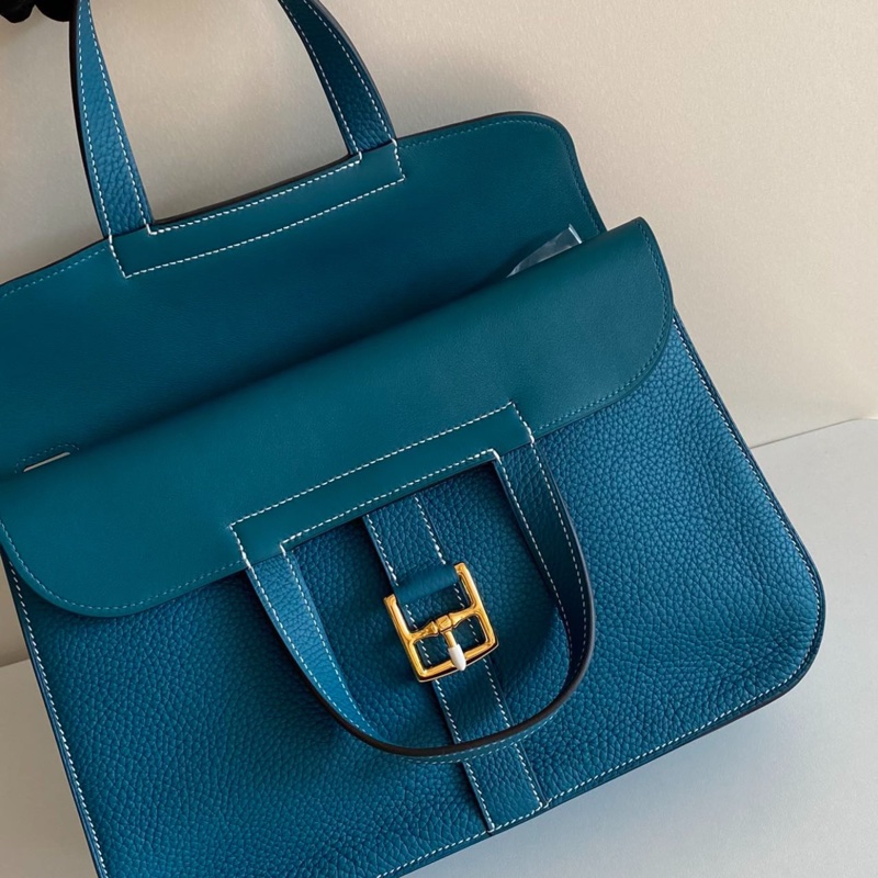 🌈Hermes💚Halzan 31💚W0海峽綠金扣🌈全新未使用🌈TC皮🌟愛馬仕🌟-2