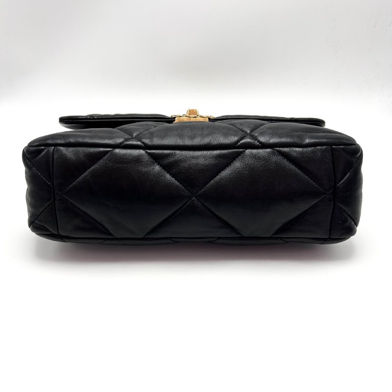 CHANEL 黑金19bag中號肩背斜背鏈條包 30*20*9 99新配件塵袋-5