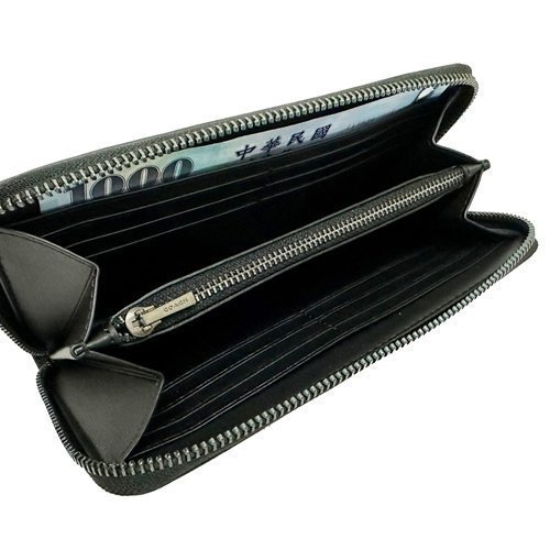 [全新] COACH 壓印C LOGO男款ㄇ型零錢袋長夾(黑)-4