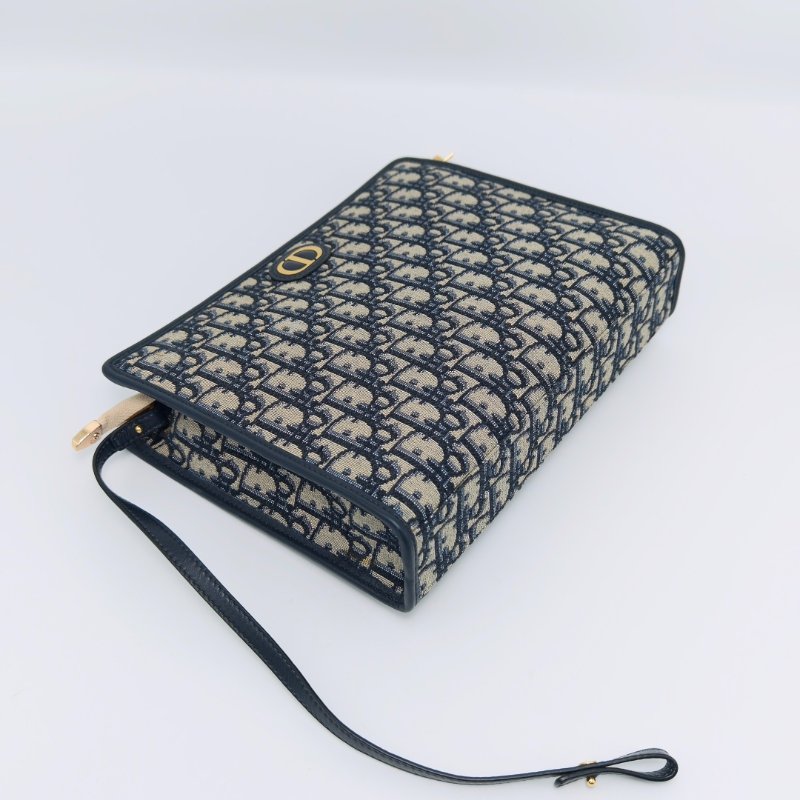 DIOR 蒙田30經典老花刺繡手拿包25. 5*19. 5*6.5 98新配件盒子塵袋吊牌-2