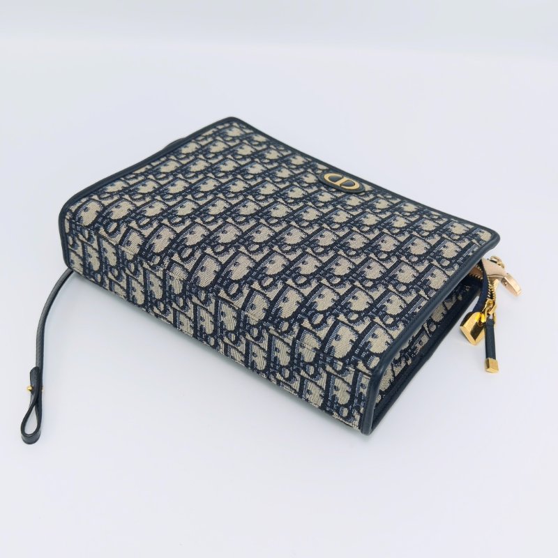 DIOR 蒙田30經典老花刺繡手拿包25. 5*19. 5*6.5 98新配件盒子塵袋吊牌-3