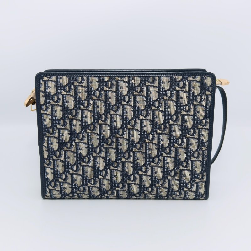DIOR 蒙田30經典老花刺繡手拿包25. 5*19. 5*6.5 98新配件盒子塵袋吊牌-6