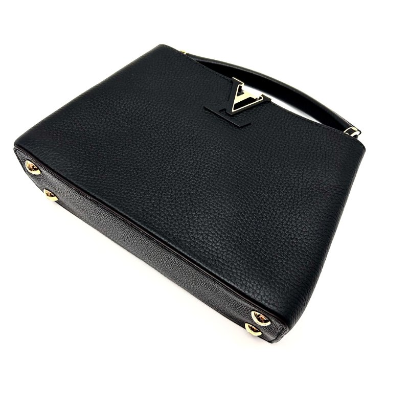 LV黑色金扣capucinesbb手提斜背包27*18*9 99新配件盒子塵袋-3