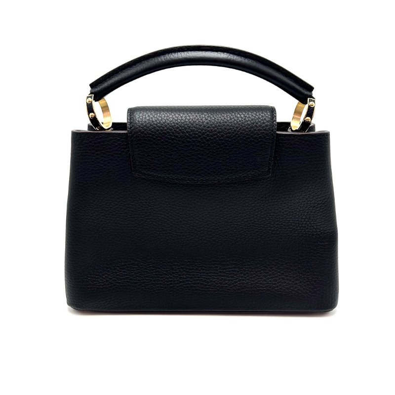 LV黑色金扣capucinesbb手提斜背包27*18*9 99新配件盒子塵袋-6