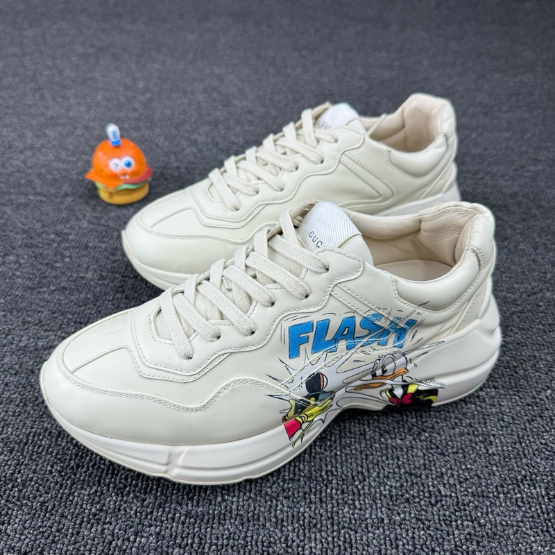 款式：Gucci古馳老爹鞋唐老鴨 尺碼：37.5 詳情：整體成色不錯 可愛唐老鴨 迪士尼聯名款 鞋底-0