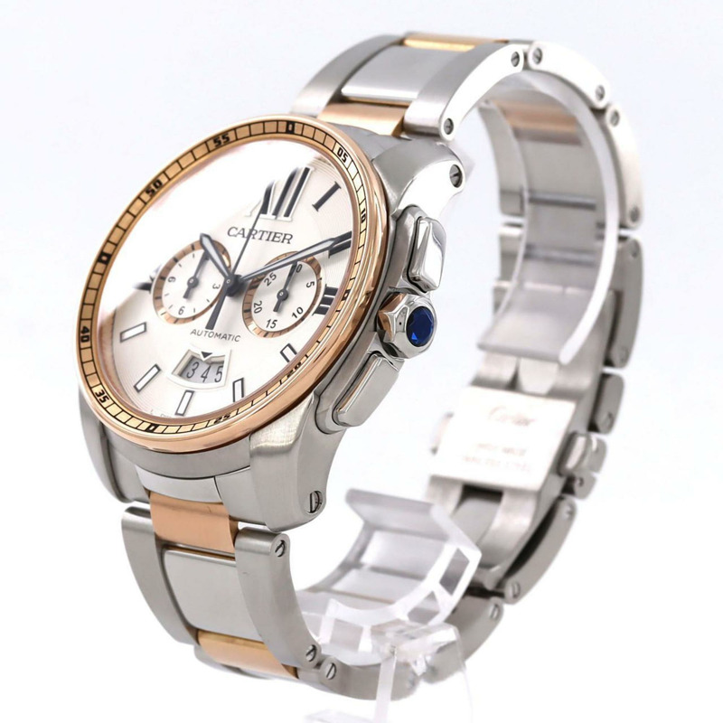 卡地亞 Calibre de Chronograph PG 雙色腕錶 W7100042 SSxPG 自動上鍊-1